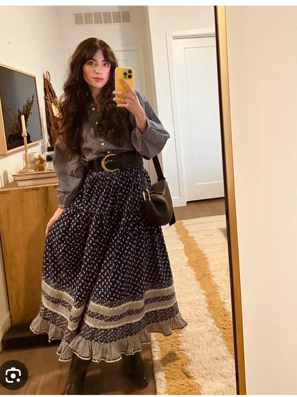 Rare Doen NWOT Rosanna Poplin Midi Skirt